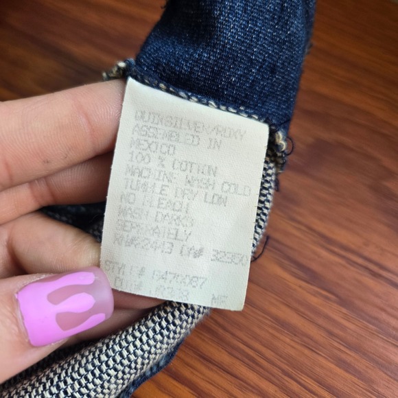 Vtg y2k Roxy Denim Mini Dress Spaghetti Strap Sleeveless Casual Sundress Summer - Picture 9 of 11